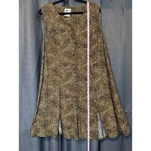ALIXTAYLOR Leopard‎ Print Sleeveless Dress V-Neck Casual Animal Print Dress M